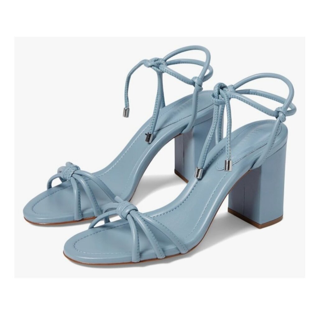 Schutz Kate High Block Heel in Light Blue Size 9